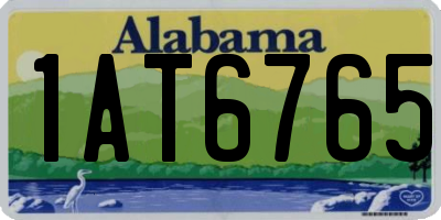 AL license plate 1AT6765
