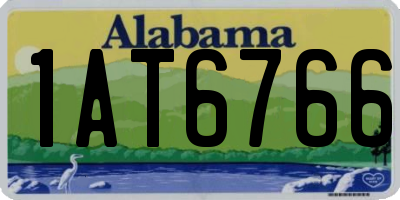 AL license plate 1AT6766