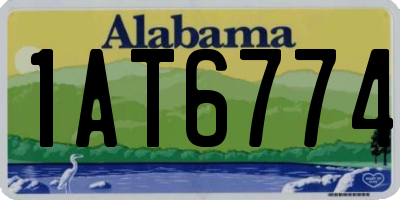 AL license plate 1AT6774
