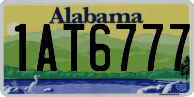 AL license plate 1AT6777