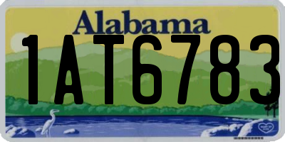 AL license plate 1AT6783
