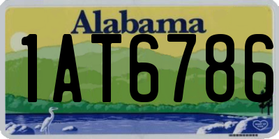 AL license plate 1AT6786