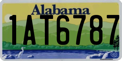 AL license plate 1AT6787