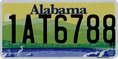 AL license plate 1AT6788