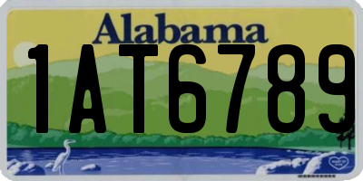 AL license plate 1AT6789