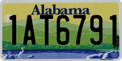 AL license plate 1AT6791