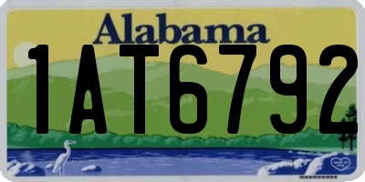 AL license plate 1AT6792