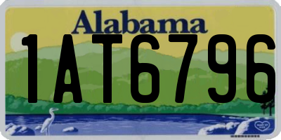 AL license plate 1AT6796
