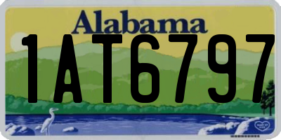 AL license plate 1AT6797