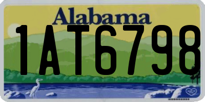 AL license plate 1AT6798