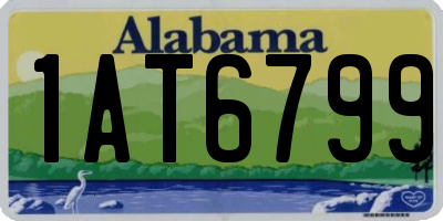 AL license plate 1AT6799