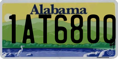 AL license plate 1AT6800
