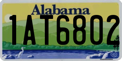 AL license plate 1AT6802