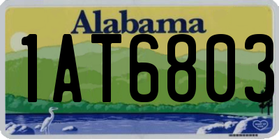 AL license plate 1AT6803