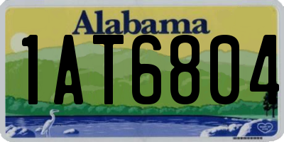 AL license plate 1AT6804