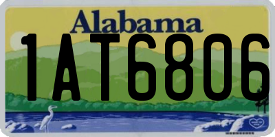 AL license plate 1AT6806