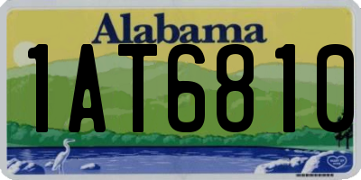 AL license plate 1AT6810