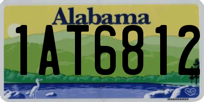 AL license plate 1AT6812