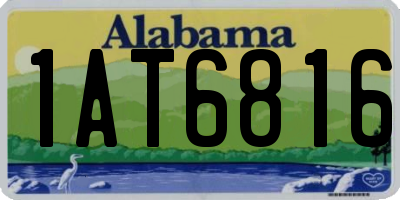 AL license plate 1AT6816