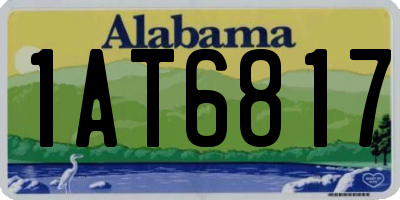 AL license plate 1AT6817