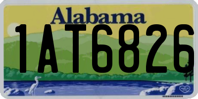 AL license plate 1AT6826
