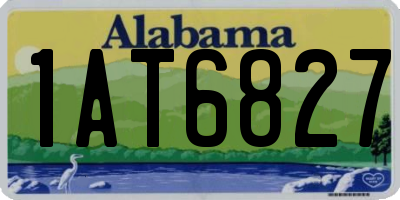 AL license plate 1AT6827