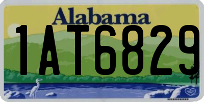 AL license plate 1AT6829