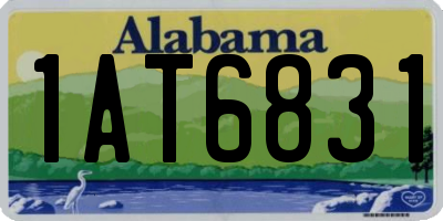 AL license plate 1AT6831