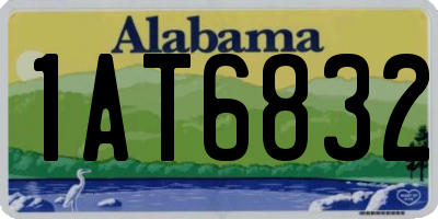 AL license plate 1AT6832