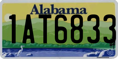 AL license plate 1AT6833