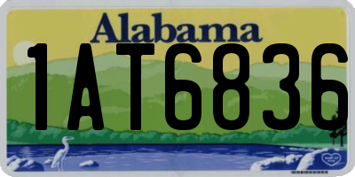 AL license plate 1AT6836