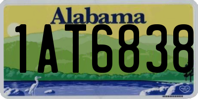 AL license plate 1AT6838