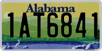 AL license plate 1AT6841