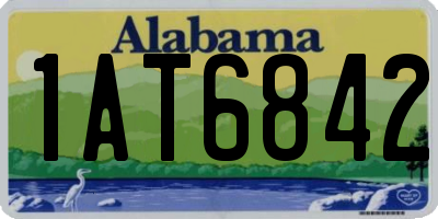 AL license plate 1AT6842
