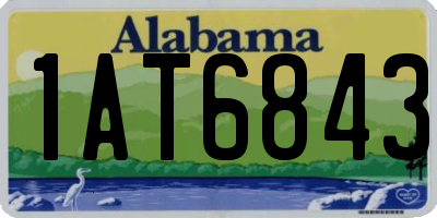 AL license plate 1AT6843