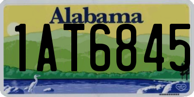 AL license plate 1AT6845
