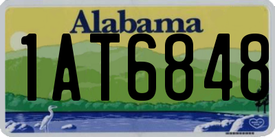 AL license plate 1AT6848