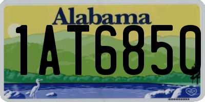 AL license plate 1AT6850