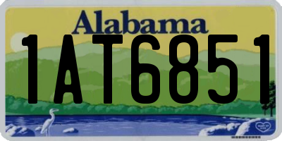 AL license plate 1AT6851
