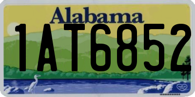 AL license plate 1AT6852