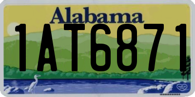 AL license plate 1AT6871