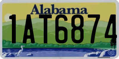 AL license plate 1AT6874