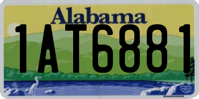 AL license plate 1AT6881