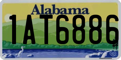 AL license plate 1AT6886