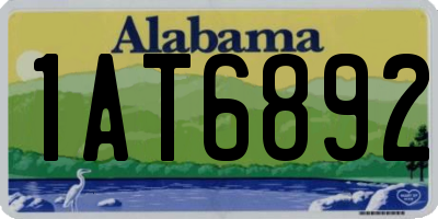 AL license plate 1AT6892