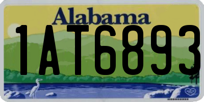 AL license plate 1AT6893