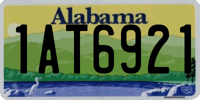 AL license plate 1AT6921