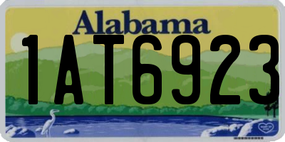 AL license plate 1AT6923