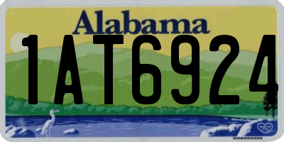 AL license plate 1AT6924