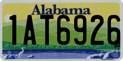 AL license plate 1AT6926